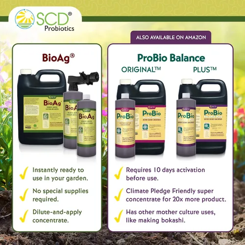 Vista 6 de SCD BioAg - Microbios orgánicos de suelo de granja y jardín, iniciador de compost con 12 cepas probióticas, súper concentrado vivo