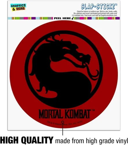 Vista 3 de Mortal Kombat Symbol Automotive Car Window Locker Circle Bumper Sticker