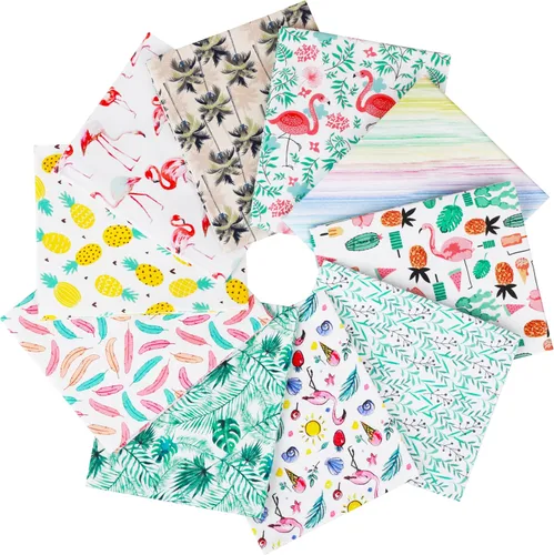 Vista 9 de Craftido -25 Opciones- Paquetes de Tela de Acolchado 100% Algodón 10pcs Fat Quarters 18"x21"-Peso Mediano 5.2 oz- Algodón Suave para Acolchado