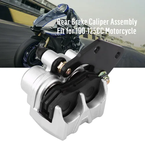 Vista 3 de Pinza de freno de motocicleta,Yctze Brems Sattel Hinten Motorrad Bremssattel,Ensamblaje de pinza de freno trasero para motocicleta 100 motor trasero
