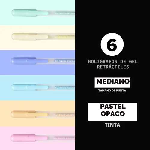 Vista 2 de SAKURA Gelly Roll - Bolígrafos retráctiles, juego de bolígrafos pastel para escritura decorativa, punta de 0.031 in, sin sangrado, pasteles de luz