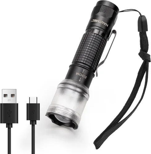 Vista 14 de HAUTMEC Linternas LED recargables de 500 lúmenes altos, linterna magnética súper brillante, mini linterna impermeable, 3 modos, linternas pequeñas