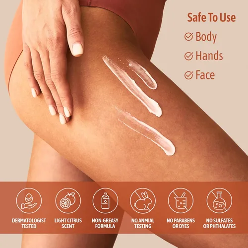 Vista 3 de NATURE WELL Clinical Brighten & Hydrate Crema Hidratante con Vitamina C para el Cuidado de la Piel de Cara y Cuerpo, Revitaliza la Piel de Aspecto