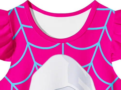 Vista 2 de Byriady Vestido de disfraz para niña, vestidos de fantasía para niños, ropa casual con volantes, ropa casual de 2 a 7 años