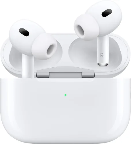 Vista 2 de Apple AirPods Pro 2 auriculares inalámbricos, cancelación activa de ruido, función de ayuda auditiva, auriculares Bluetooth, transparencia, audio