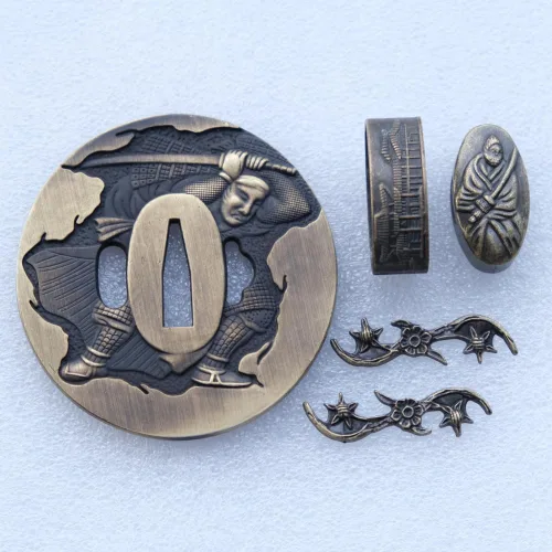 Vista 26 de Espada samurái japonesa KOSHIRAE – TSUBA FUCHI KASHIRA MENUKI 68-100