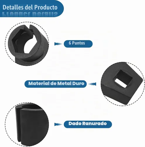 Vista 3 de Herramienta de extracción de llave de enchufe con sensor de oxígeno O2 automotriz, unidad de 3/8 pulgadas, 7/8 pulgadas (0.866 in), sensor de acceso