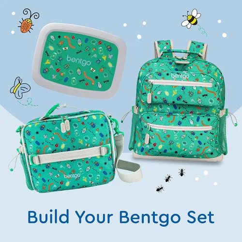 Vista 6 de Bentgo Mochila para niños - Mochila ligera y duradera de 14 pulgadas, Bug Buddies, Mochilas de viaje