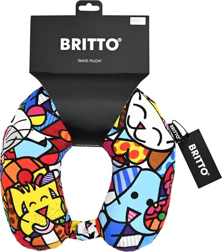 Vista 2 de Britto Romero Travel Neck Pillow - Mejores amigos