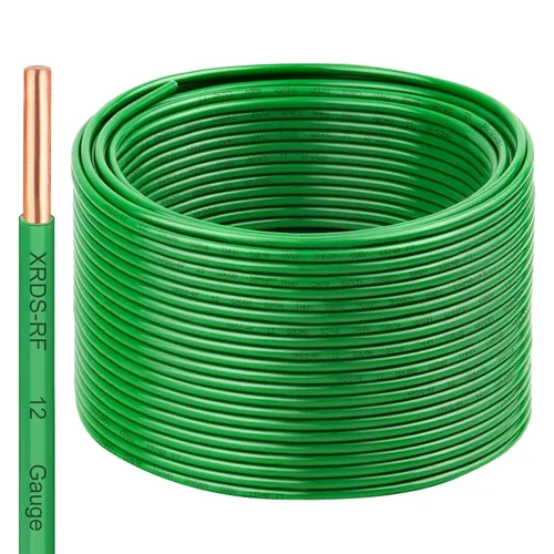 Vista 36 de Cable THHN 25 pies, Conductor Único de Cobre Desnudo, Cable Eléctrico Rojo 10AWG, Cable de Construcción Sólida de 600V con Funda de Nylon