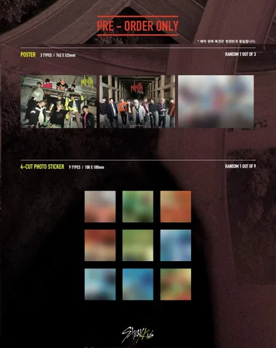 Vista 5 de Stray Kids - Clé 1: MIROH [Standard-Clé 1 ver.] 1CD + Fotobook + 3QR Photocard+Prepedido Beneficio+Póster Plegado + Doble Lado Extra Photocards Set
