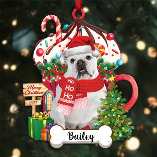 Vista 76 de Amantes de los perros de Navidad – Navidad de perros disponibles para muchos perros Shi Tzu – Adorno con forma personalizada, adorno de Navidad