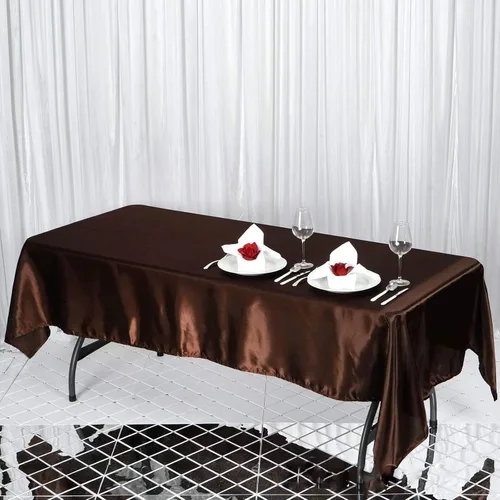 Vista 7 de BalsaCircle Mantel rectangular de satén negro de 60 x 102 pulgadas para bodas, fiestas, recepciones, eventos, cocina, comedor