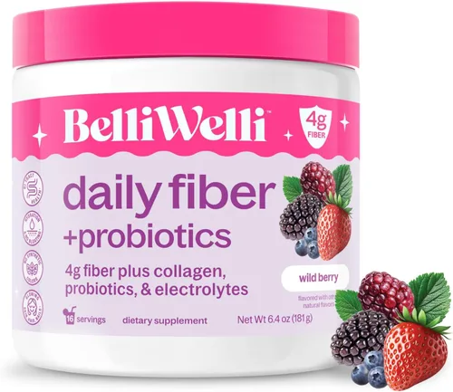 Vista 14 de BelliWelli Suplemento de fibra para mujeres y hombres – Polvo de fibra diaria premium de acacia orgánica con colágeno añadido, electrolitos