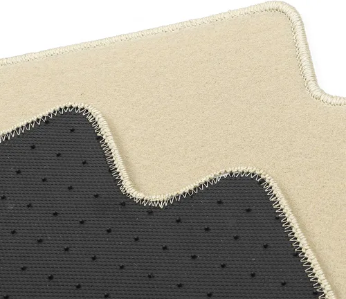 Vista 8 de IKON MOTORSPORTS, Alfombrillas compatibles con Nissan Kicks 2018-2024, filas delanteras y traseras de nailon beige para pies de automóvil, juego