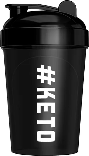 Vista 7 de MIXT Energy Botella agitadora, botella agitadora de 16 onzas, sin BPA y tecnología de mezcla de tapa (16 oz, negro)