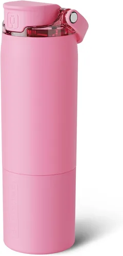 Vista 26 de BrüMate Rise - Botella de agua de 25 onzas con pajita de silicona cubierta 100 % a prueba de fugas, botella de agua de acero inoxidable aislada