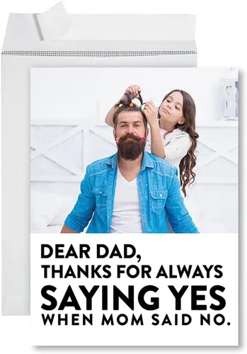 Vista 13 de Andaz Press Tarjeta de felicitación para el día del padre de 8.5 x 11 pulgadas con sobre, tarjeta jumbo para el día del padre de esposa, tarjeta