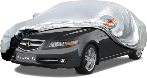 Vista 50 de GUNHYI - Funda de automóvil de 6 capas para Tesla Model 3 (2017-2025), impermeable para todo tipo de clima, protección UV contra la nieve, el sol