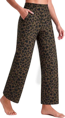 Vista 12 de G4Free EverGoing - Pantalones tobilleros de pierna ancha para mujeres Negro