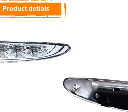 Vista 4 de ADIIL Lente transparente rojo brillante 8-LED 3rd freno stop luz trasera kit compatible con 2002 2003 2004 2005 2006 Mini Cooper OEM lámpara