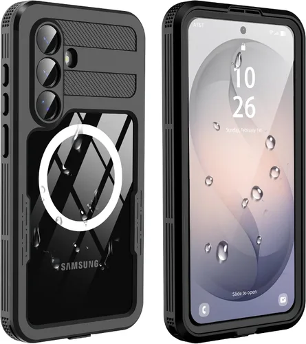 Vista 13 de GOLDJU - Funda impermeable para Samsung Galaxy S25, IP68, color negro y transparente Dustproof Case with Built-in Screen Protector, Full Body