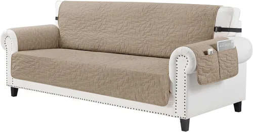 Vista 41 de CUCRAF Funda acolchada antideslizante para sofá, resistente al agua, protector de muebles para sofá de 1 cojín, apto para mascotas, funda de sofá