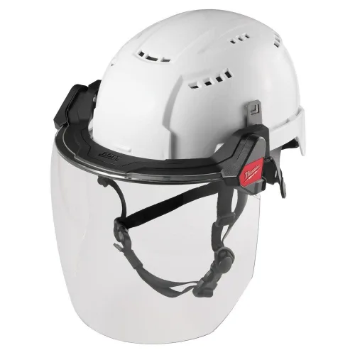 Vista 3 de Milwaukee BOLT - Protector facial completo, transparente, compatible con cascos de seguridad y cascos duros, 48-73-1420