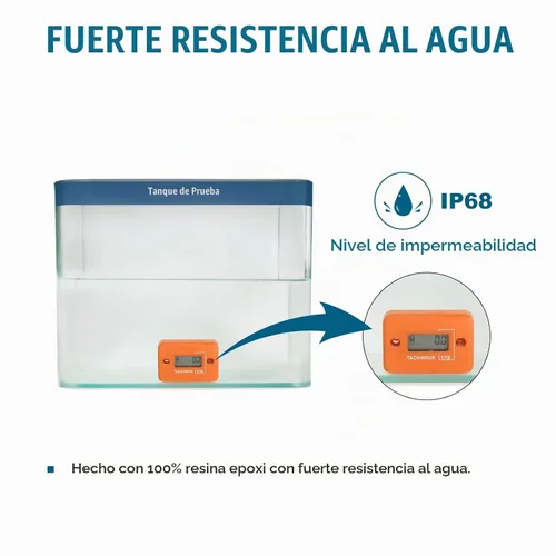 Vista 3 de Runleader RL-HM012 Mini Tach/medidor de hora (naranja)
