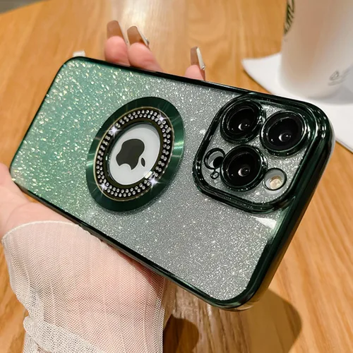 Vista 204 de Misscase Funda magnética con purpurina para iPhone 11 compatible con MagSafe, protección completa, delgada, a prueba de golpes, antiarañazos