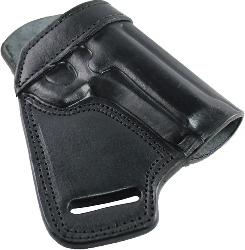 Vista 7 de YT HOBBY Funda de Pistola de Cuero Artesanal Premium SOB (Small of Back)