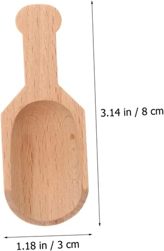 Vista 5 de KICHOUSE Cuchara de madera, 24 cucharas de té, cucharadita de té, cucharadita de café, cuchara de café de madera, mini cucharas de cocina, cucharas