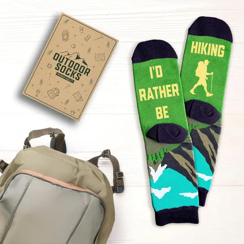 Vista 6 de VICRAZY Calcetines para senderismo, escalada, correr para hombres, mujeres, senderismo, escalada, correr, accesorios de bicicleta, relleno
