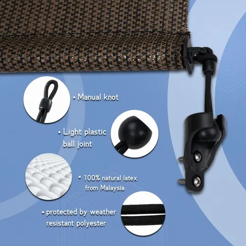 Vista 8 de Kit elástico + soporte inalámbrico, accesorios de instalación de repuesto universales para sombrilla de interior/exterior y persianas enrollables