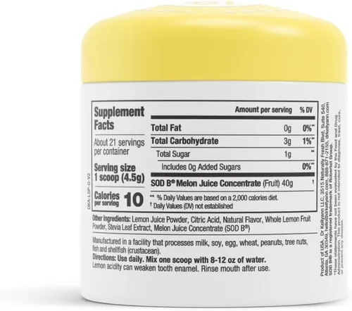 Vista 3 de Dr. Kellyann Lemon Sips, Mezcla para bebida cítrica (21 porciones) Rehidrata, Desintoxica, Revitaliza, Sin azúcar, Sin grasa, Sin OMG, Hidrata