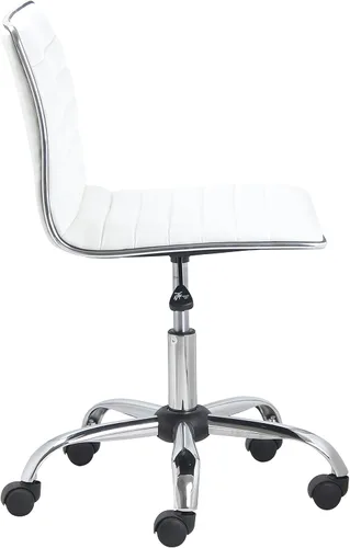 Vista 5 de Silla de trabajo acanalada sin reposabrazos, Blanco