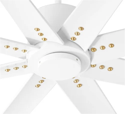 Vista 8 de LUZAIRE DESIGN Oxygen 3-108-6 I Fleet - Ventilador de techo moderno de 8 aspas de 72 pulgadas con control de pared, motor reversible de seis Latón