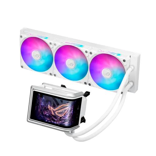 Vista 14 de ASUS ROG RYUO IV 360 ARGB con pantalla AMOLED curvada móvil de 6.67 pulgadas que admite video de efecto 3D o estadísticas de sistema
