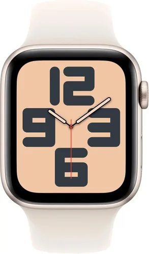 Vista 2 de Apple Reloj SE 1.732 in GPS Caja de Aluminio Oro - Correa Deportiva Starlight