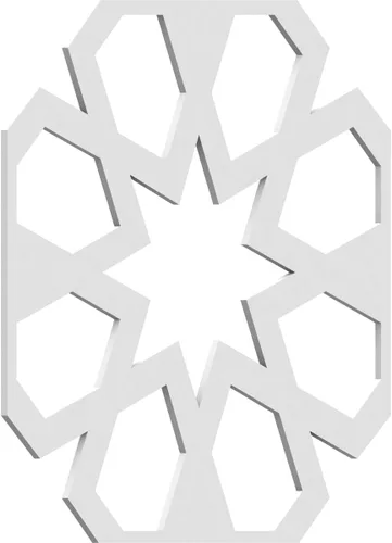 Vista 55 de Jackson Decorative Fretwork Wood Wall Panels, Large, 23 3/8" W x 23 3/8" H x 1/4" T, Cherry