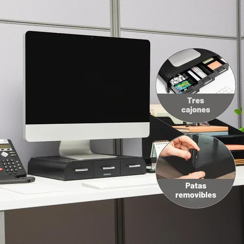 Vista 4 de Mind Reader ' Perch' soporte y organizador de escritorio para PC, computadora portátil, iMac, talla única , Negro