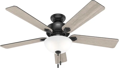 Vista 13 de Hunter Ventilador de techo para interiores de 44 pulgadas con luz LED - Ventilador de techo blanco con cadena de tracción, para dormitorio, sala