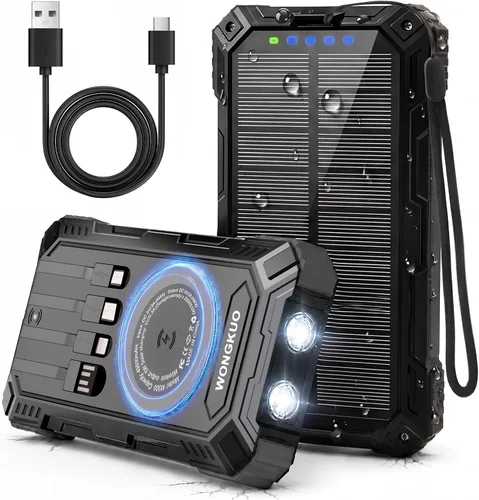 Vista 11 de Cargador solar Banco de energía - 49800mAh QC3.0 Cargador portátil de carga Ámbar
