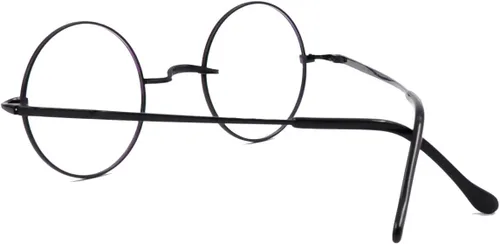 Vista 4 de Agstum Marco de lentes redondos retro de titanio puro sin almohadillas para la nariz
