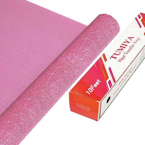 Vista 39 de TUMIYA - Rollo de vinilo para transferencia de calor (100.1 x 14.8 ft, vinilo adhesivo brillante HTV (rosa)