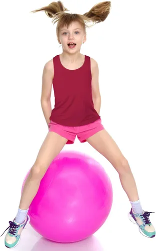 Vista 4 de Camiseta sin mangas de 3 piezas para niñas, con espalda cruzada, para bailar, gimnasia, ropa de baile