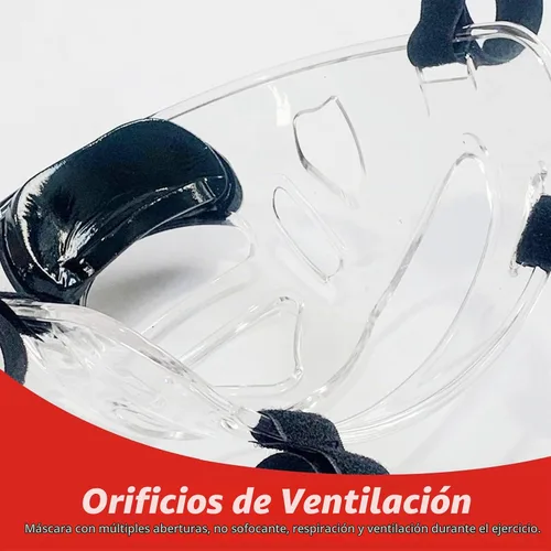 Vista 4 de Máscara transparente de taekwondo protector desmontable para la cabeza, cubierta de protección facial para artes marciales boxeo Sanda