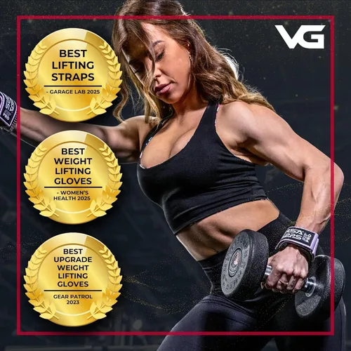Vista 5 de Versa Gripps® Clásico, fabricado en los Estados Unidos, correas de muñeca para levantamiento de pesas, el mejor accesorio de entrenamiento
