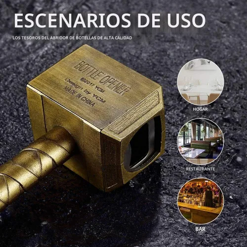 Vista 5 de Lmaytech Abrebotellas de cerveza, regalos para hombre, papá, él, marido, novio Bronce