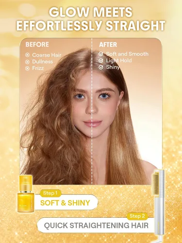 Vista 7 de SHEGLAM Cepillo de aire caliente 4 en 1 y aceite para el cabello con brillo 10 en 1 24K